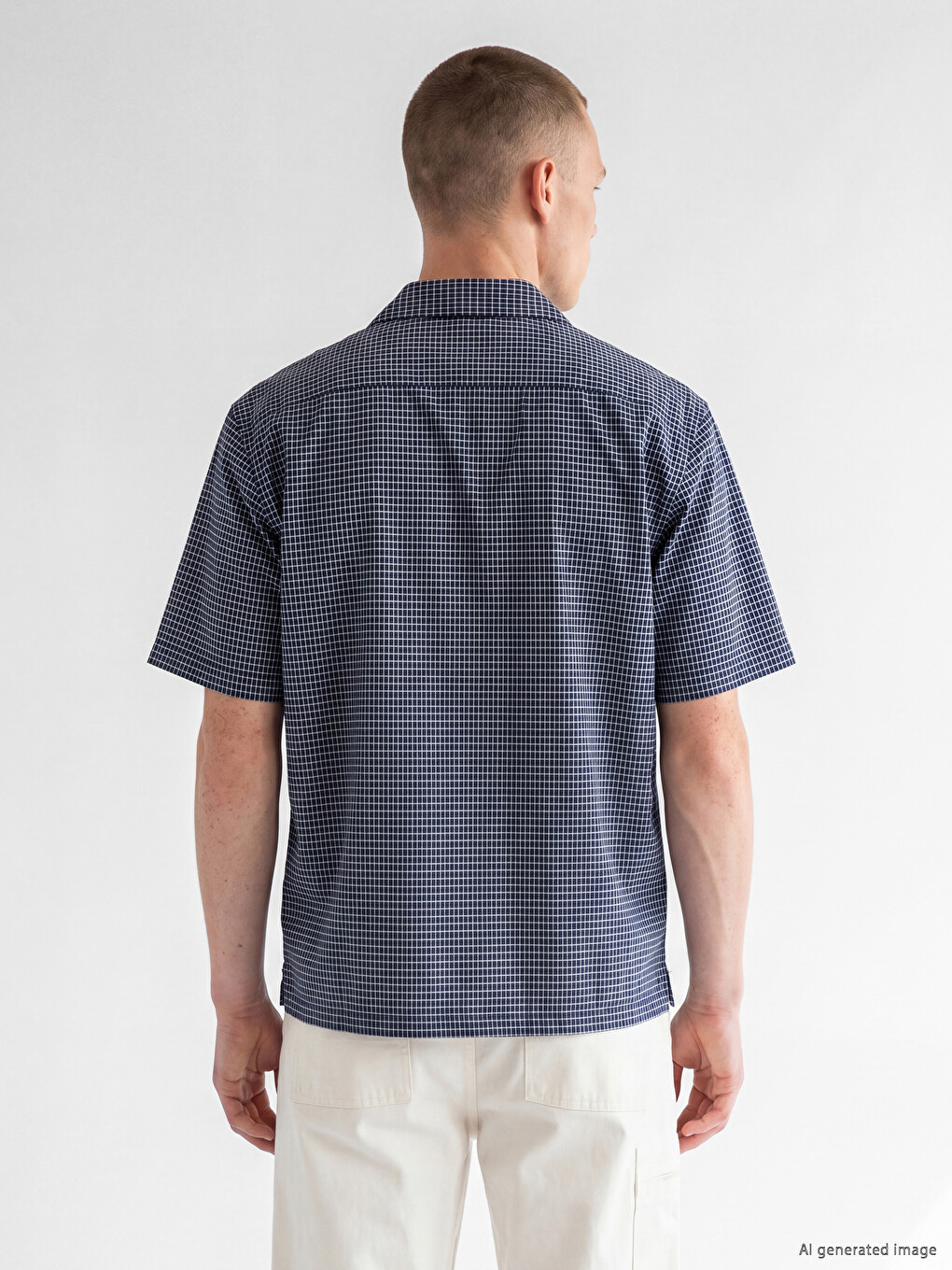 Relax Fit Embroidered Plaid Men's Shirt-6