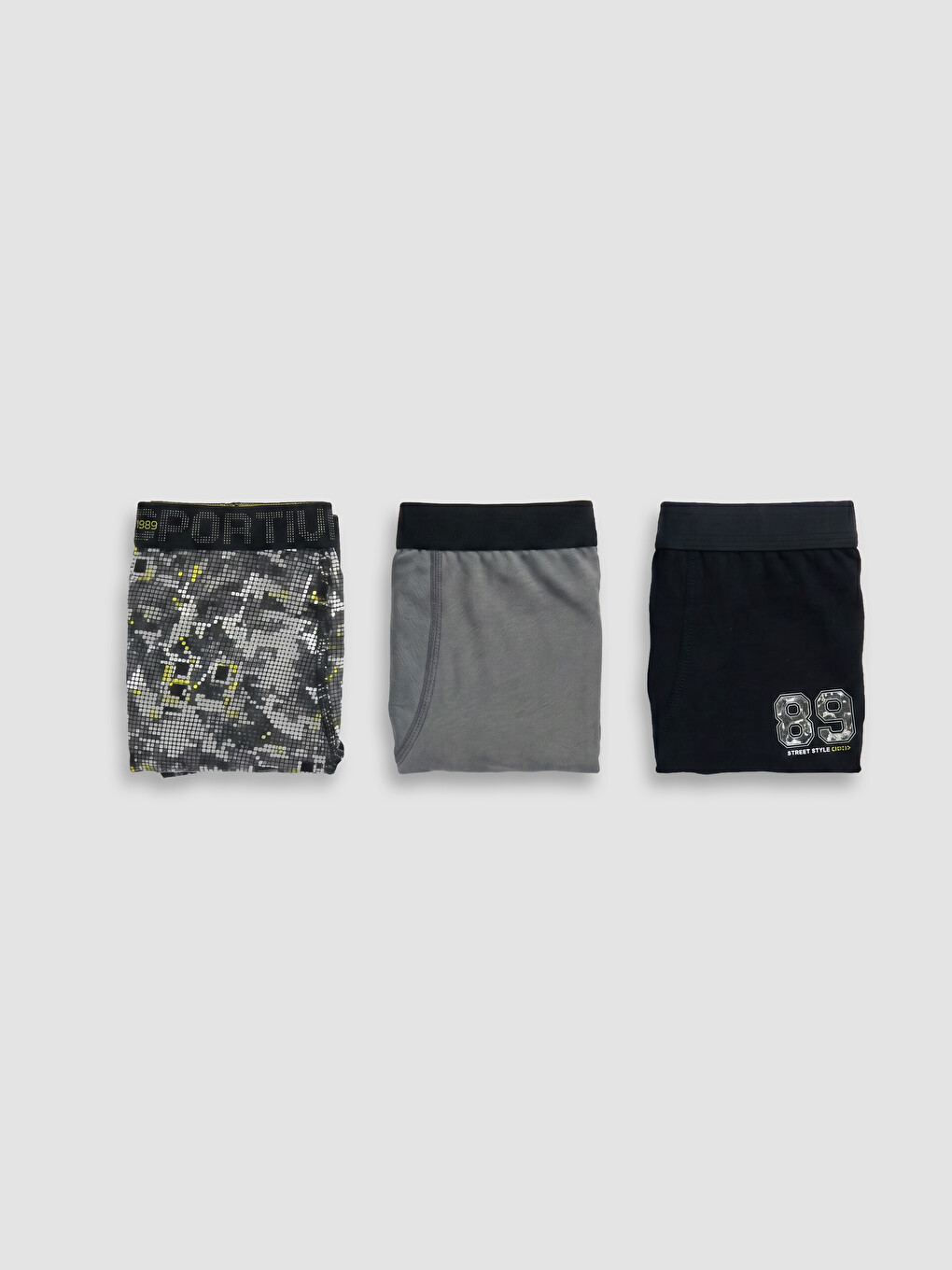 Gri Erkek Çocuk 3'lü Boxer