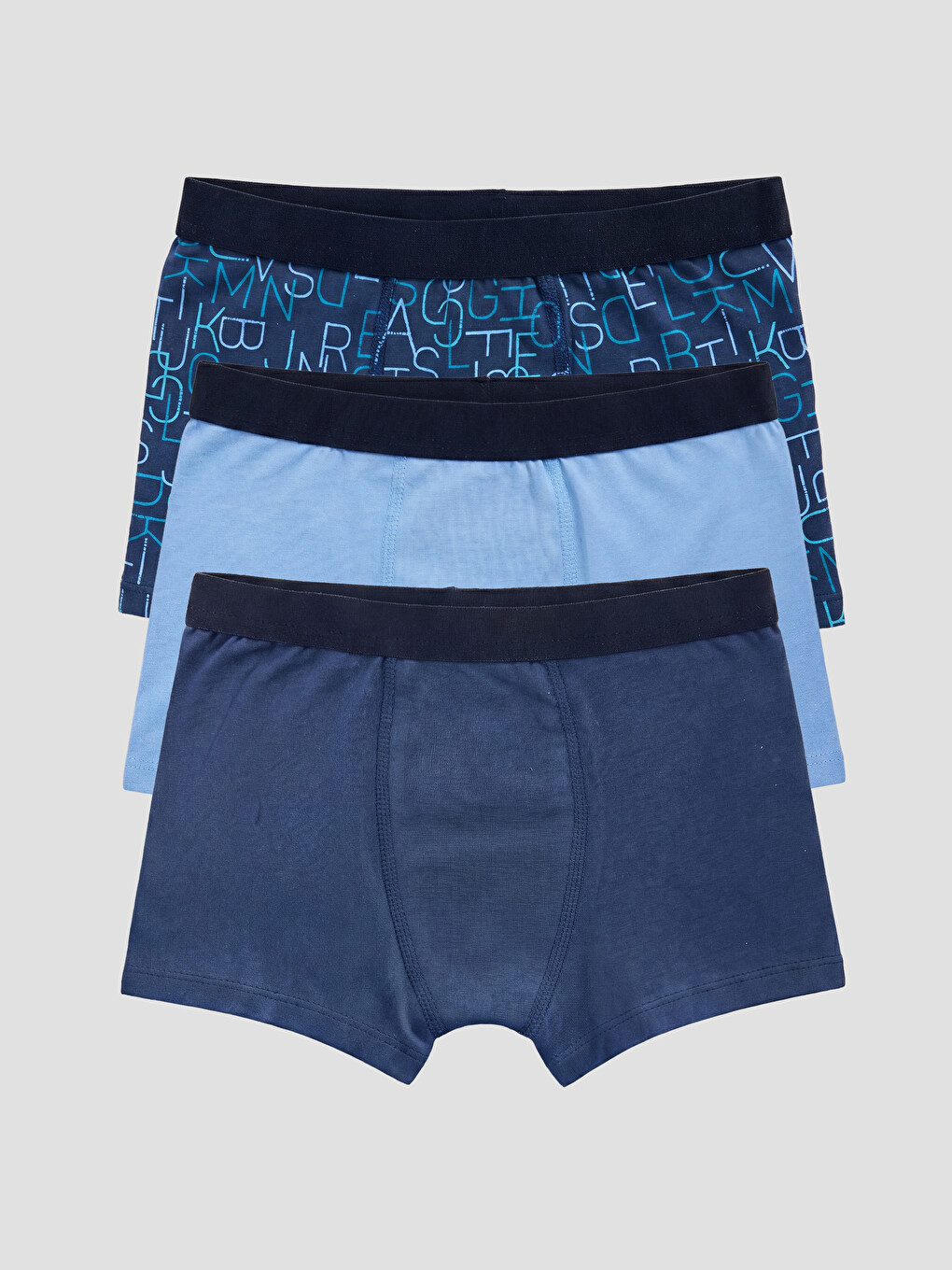 Mavi Erkek Çocuk 3'lü Boxer-5