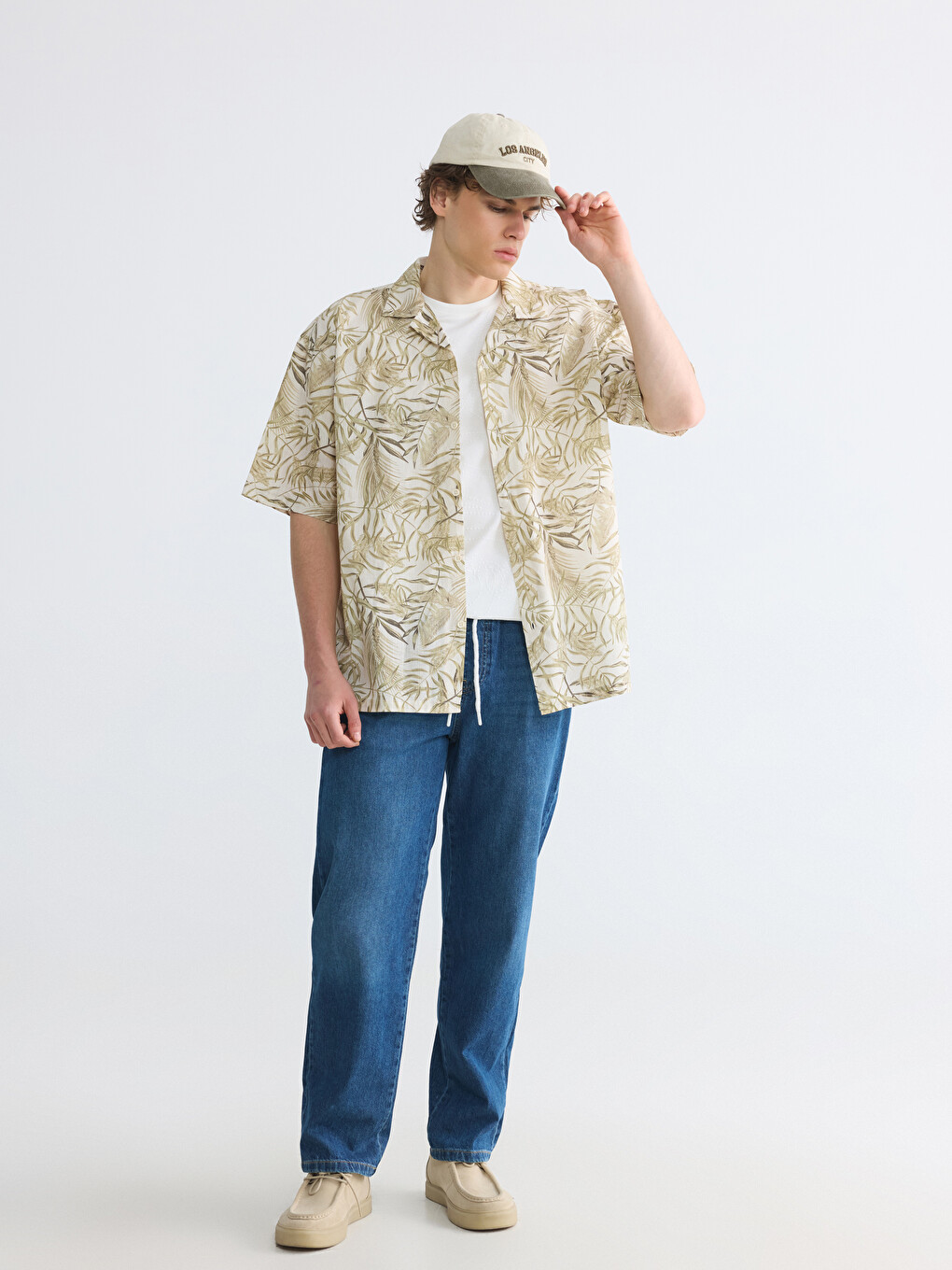 Relaxed Fit Patterned Men's Shirt-1
