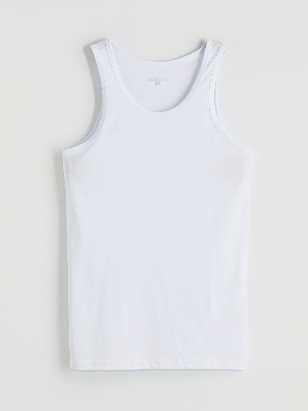 Beyaz U Yaka Penye Erkek Atlet 5'li-5