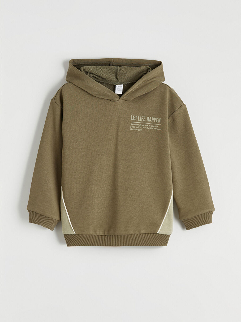 Haki Renk Bloklu Erkek Çocuk Kalın Eşofman Takımı-1