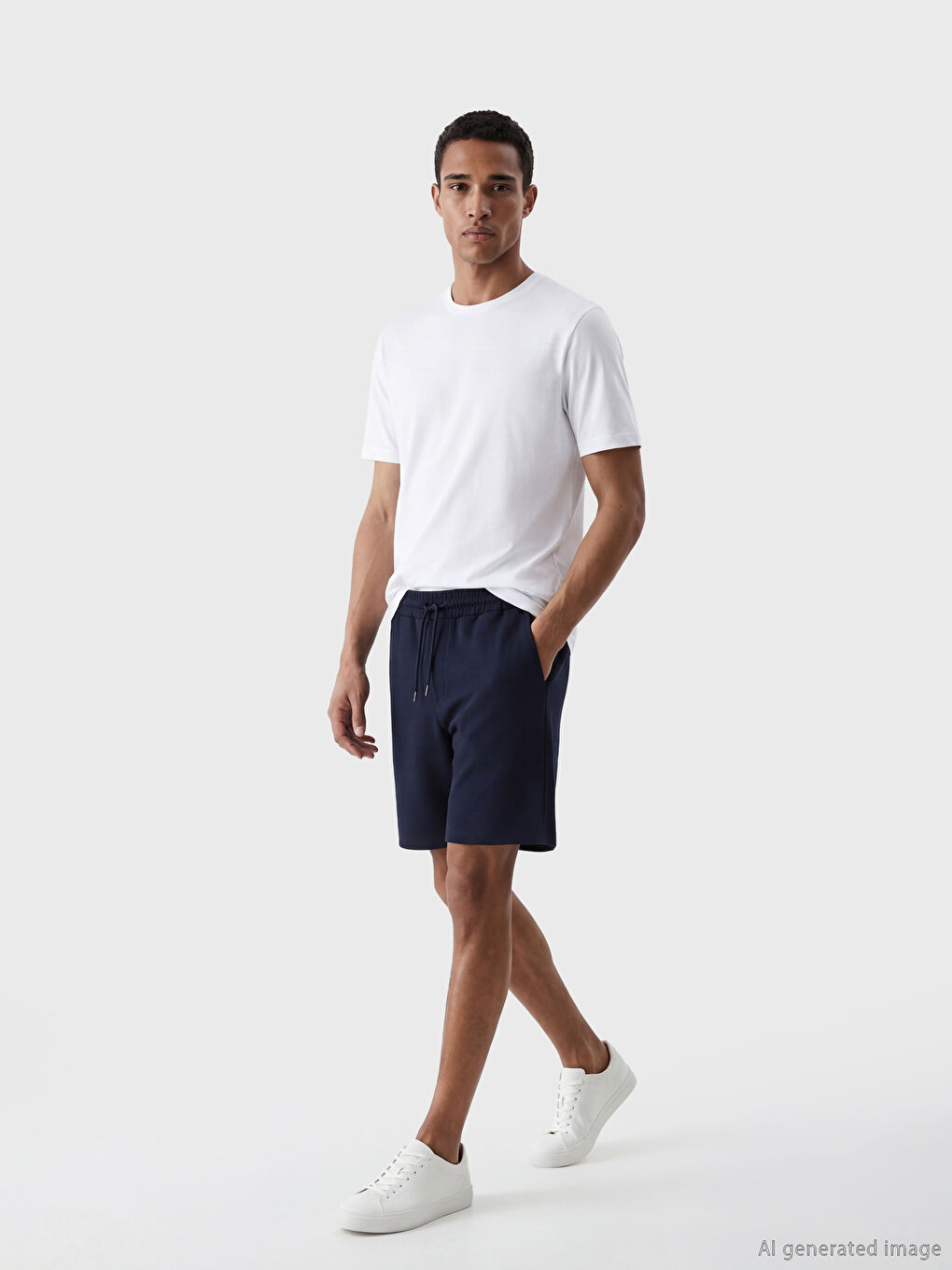 Lacivert Standart Kalıp Erkek Şort
