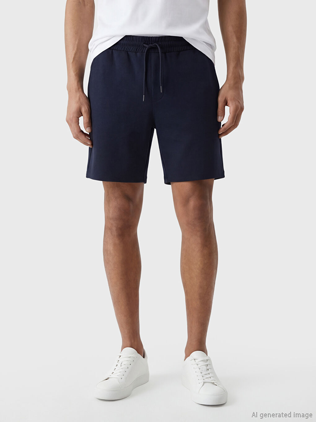 Lacivert Standart Kalıp Erkek Şort-1