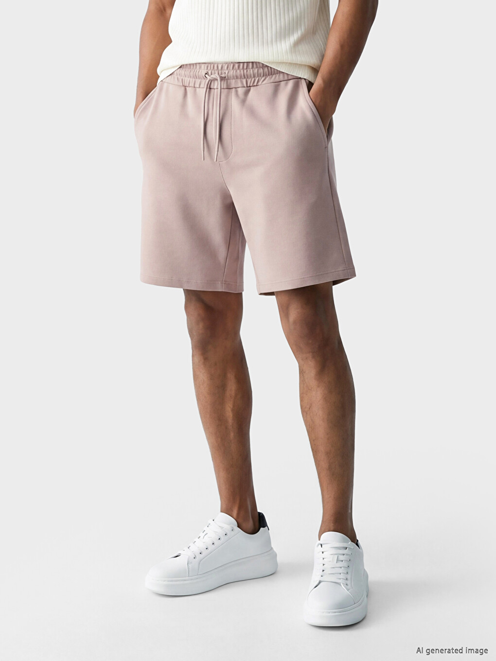 Pembe Regular Fit Erkek Şort-1