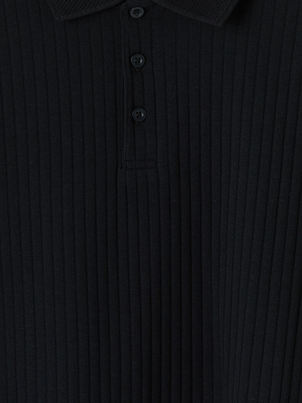 Siyah Polo Yaka Erkek Triko Tişört-2