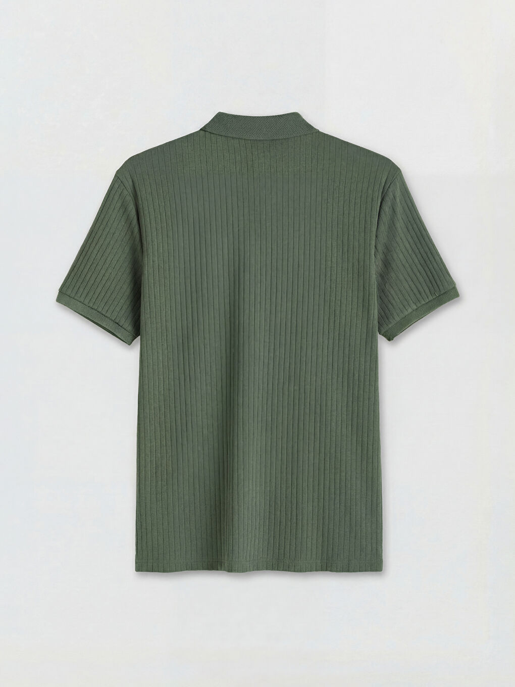 Yeşil Polo Yaka Erkek Triko Tişört-1