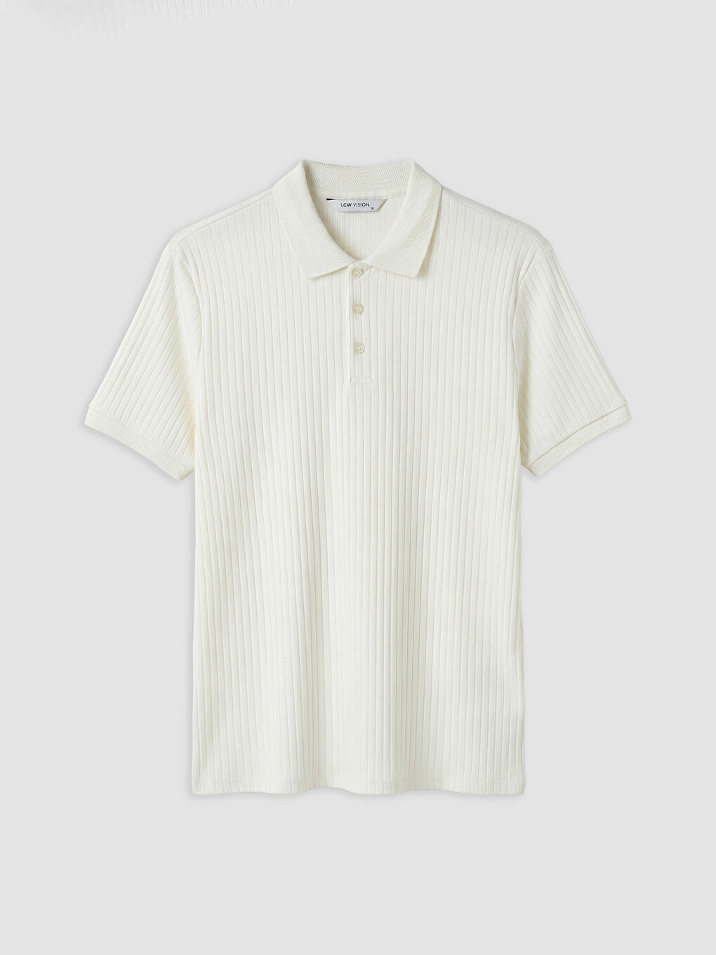 Ekru Polo Yaka Erkek Triko Tişört-5