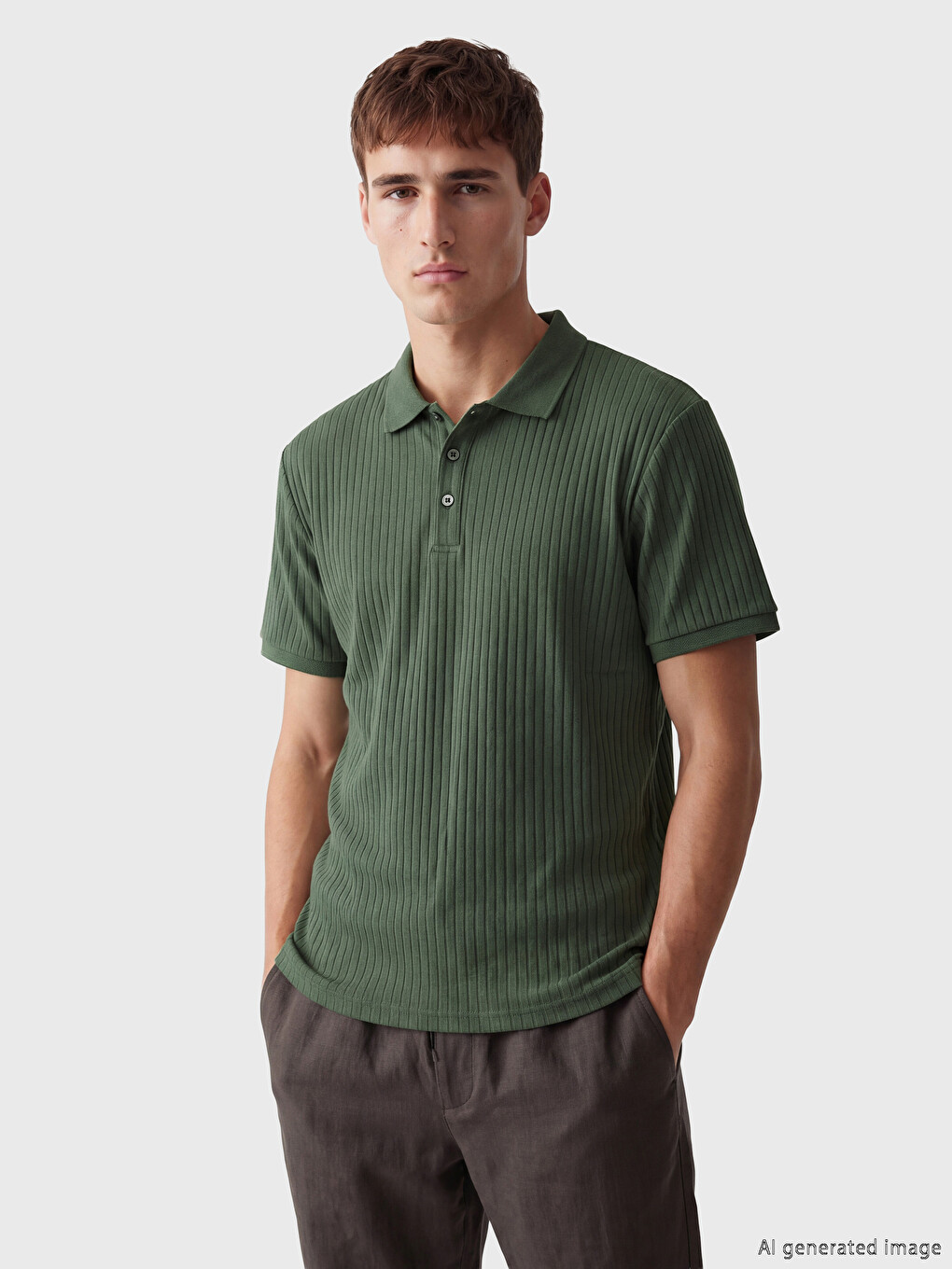 Polo Collar Men's Knitwear T-Shirt