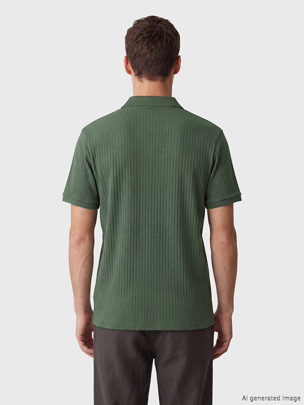 Polo Collar Men's Knitwear T-Shirt-3