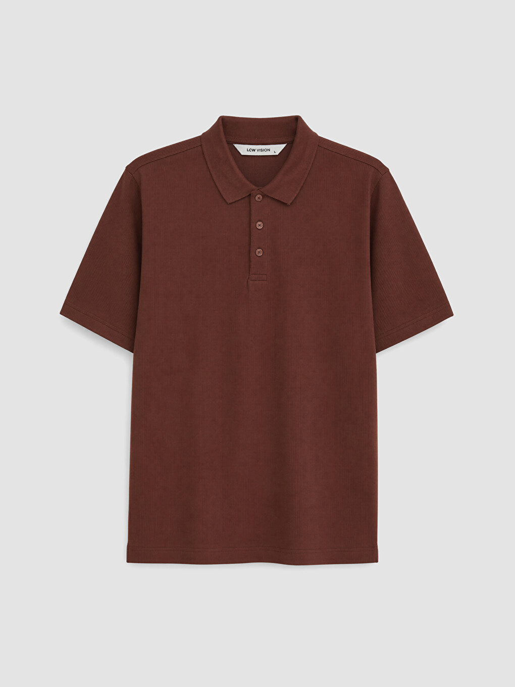 Standard Fit Polo Kragna Rebrasta Muška Majica-4