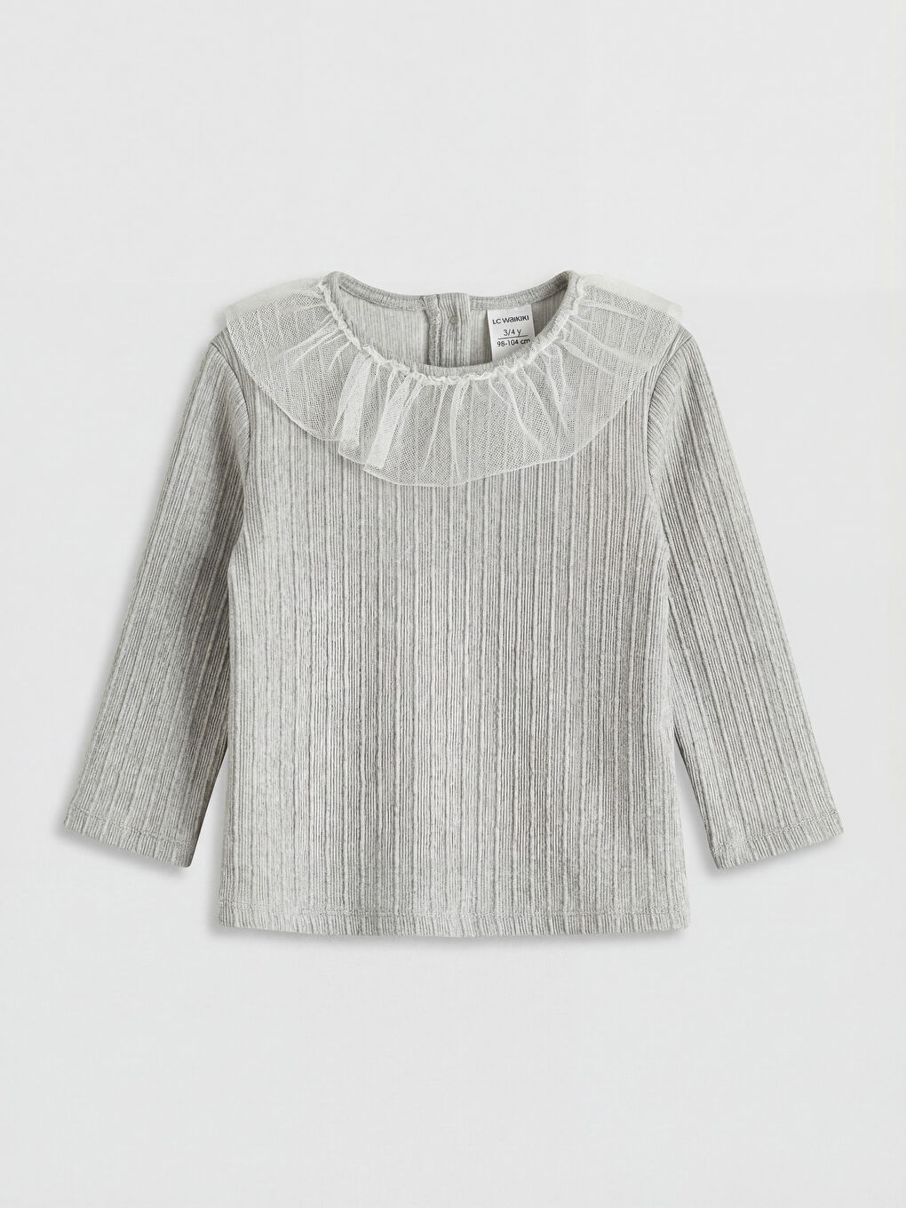 Gri Kız Çocuk Bluz ve İspanyol Paça Tayt-1