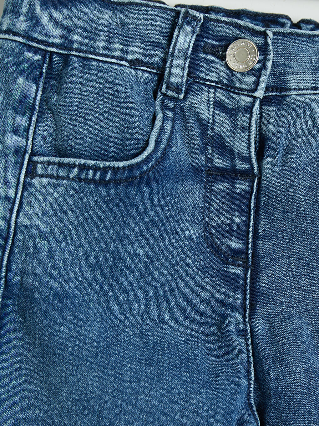 Heart Embroidered Girls' Jeans-4