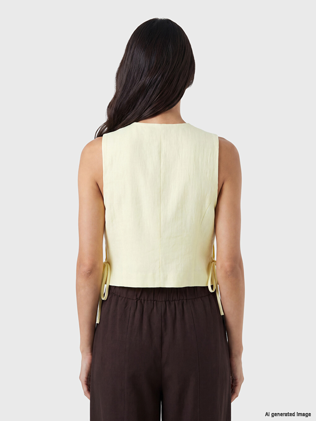 V Neck Women's Classic Waistcoat-3