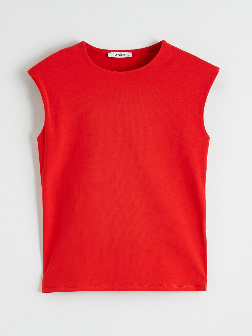 Kırmızı Bisiklet Yaka Kadın Atlet-4