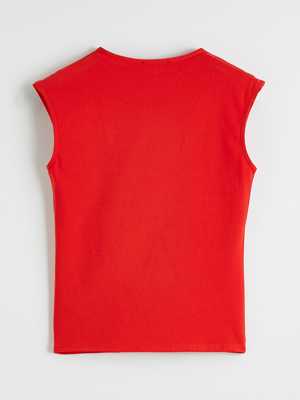 Kırmızı Bisiklet Yaka Kadın Atlet-6