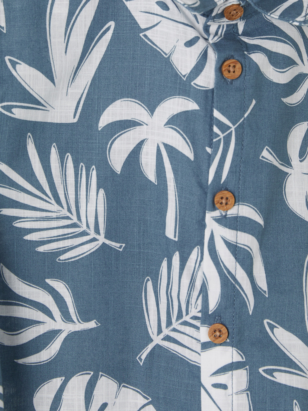 Leaf Patterned Boys' Shirt And Shorts Set-2