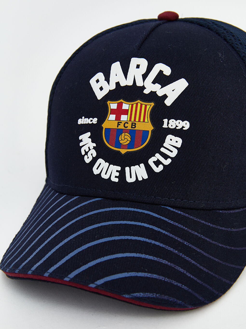 Lacivert FC Barcelona Baskılı Erkek Çocuk Kep Şapka-1