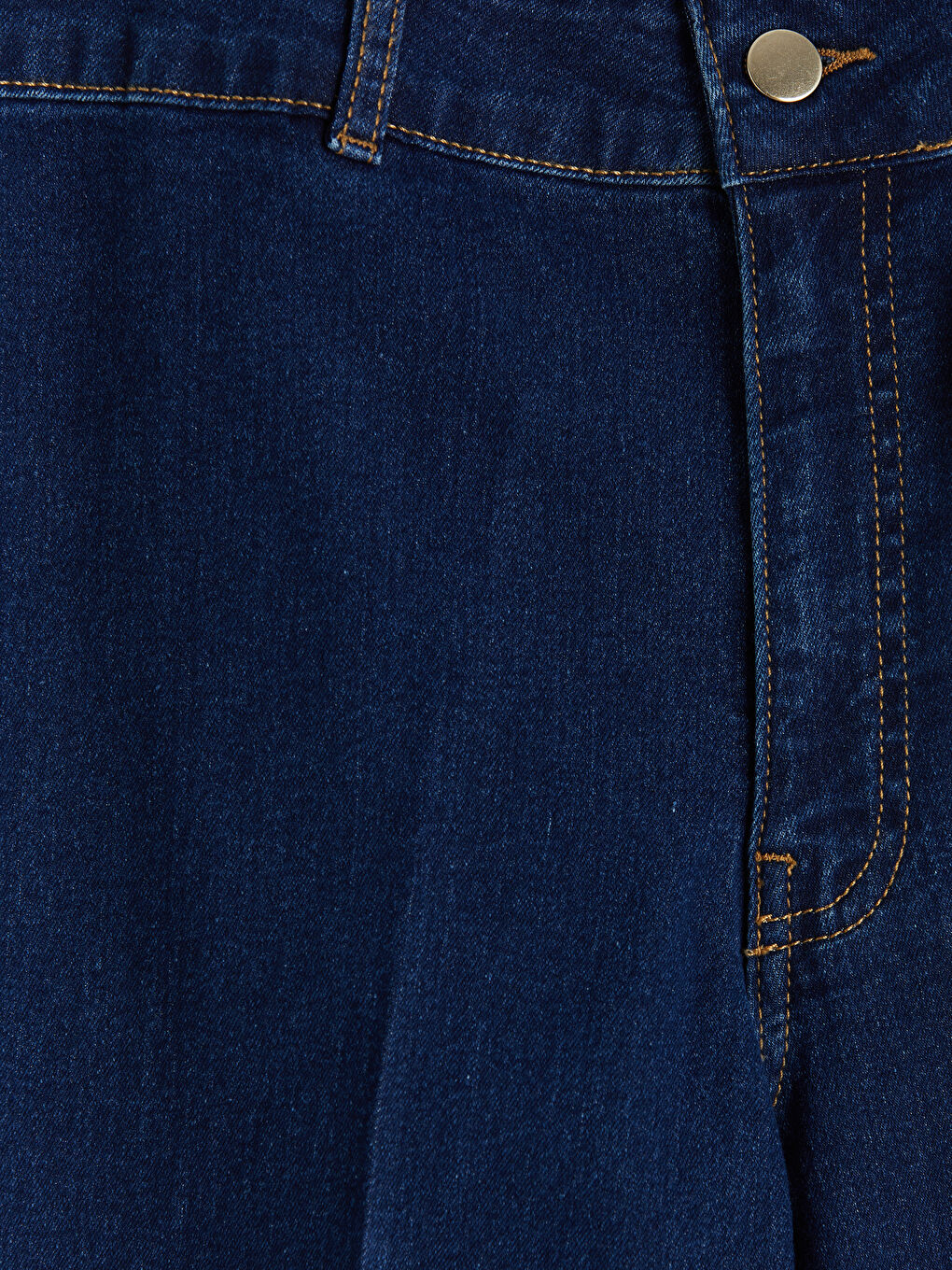 İndigo Yüksek Bel Wideleg Fit Kadın Jean Pantolon-6