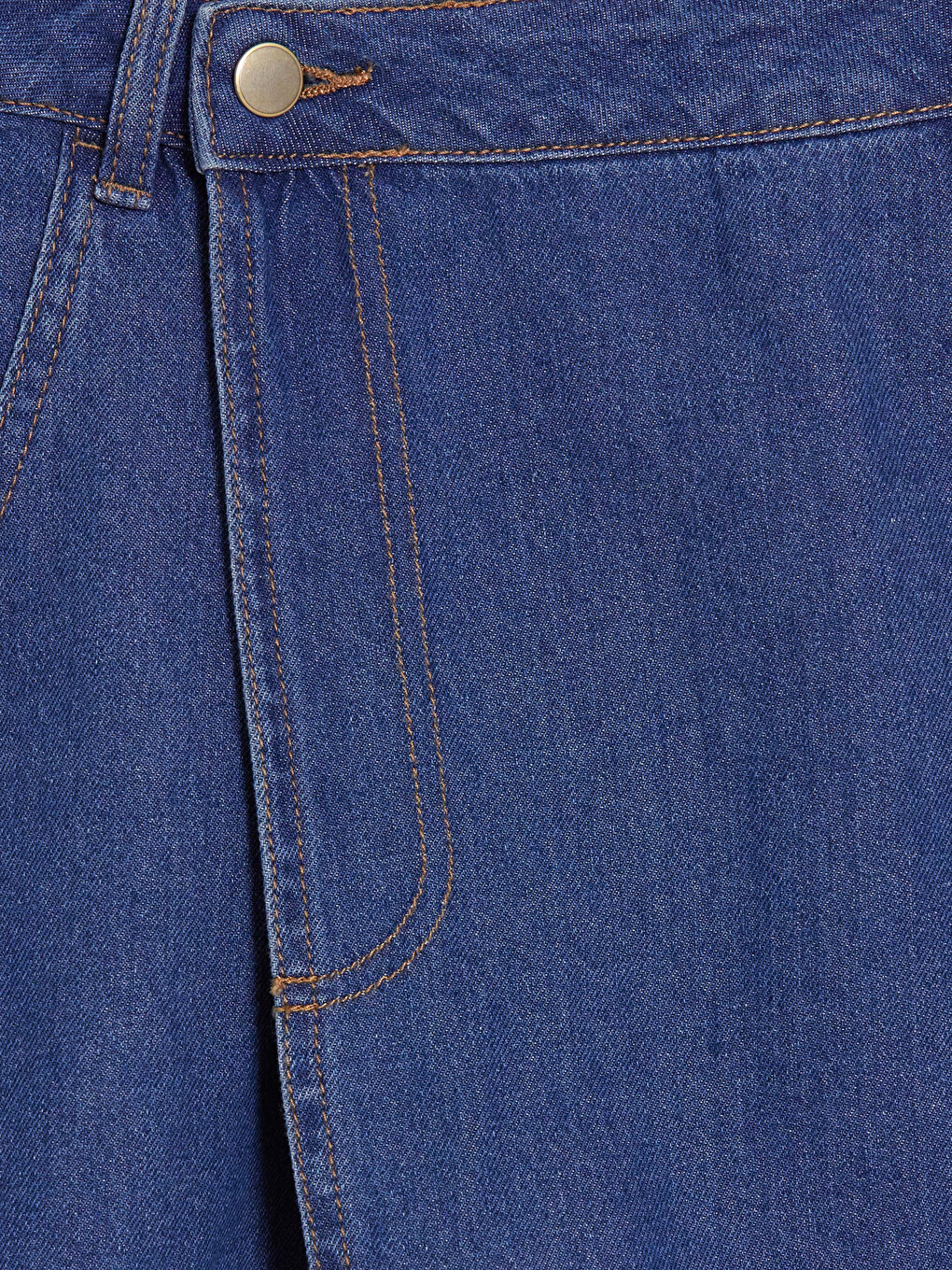 Woman Indigo Denim Overlay Shorts-1