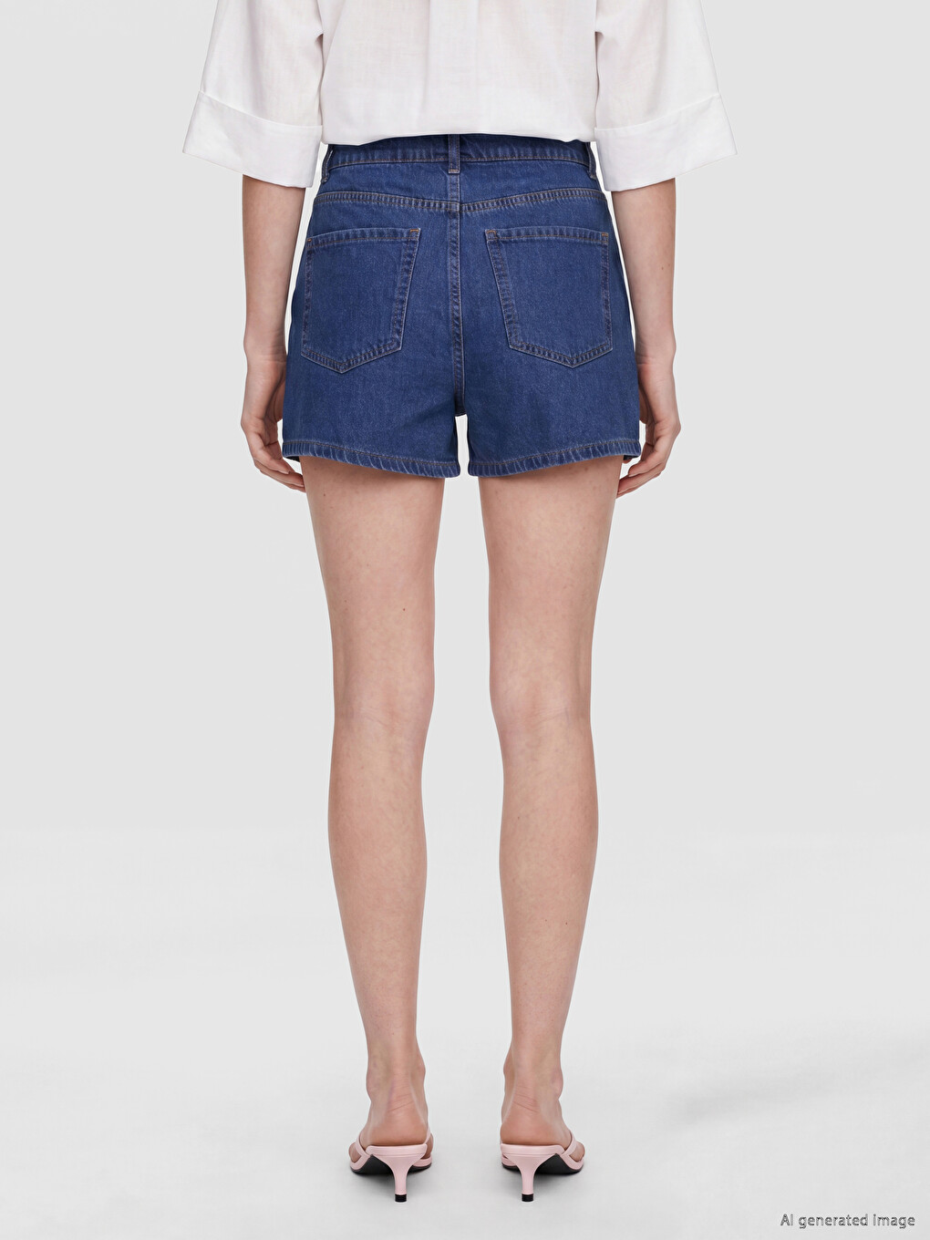 High Waisted Women's Denim Shorts Skirt-3