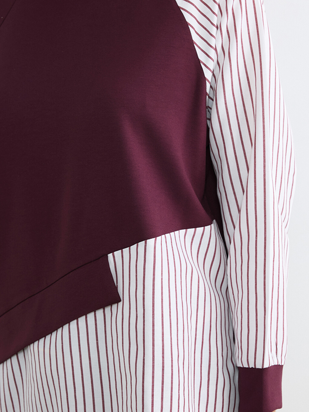Striped Crew Neck Women's Sweatshirt Tunic-2