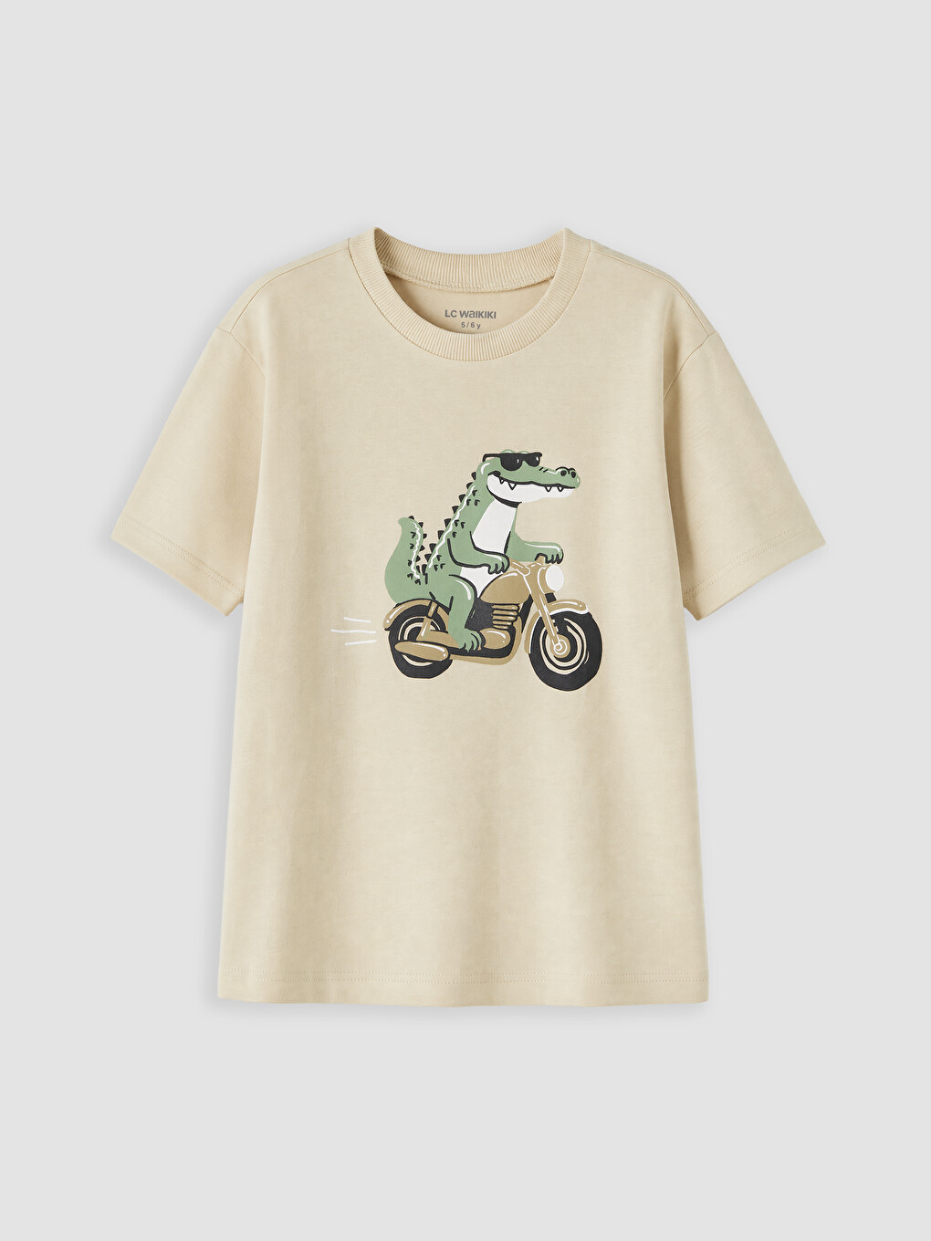 Crew Neck Printed Boys' T-shirt