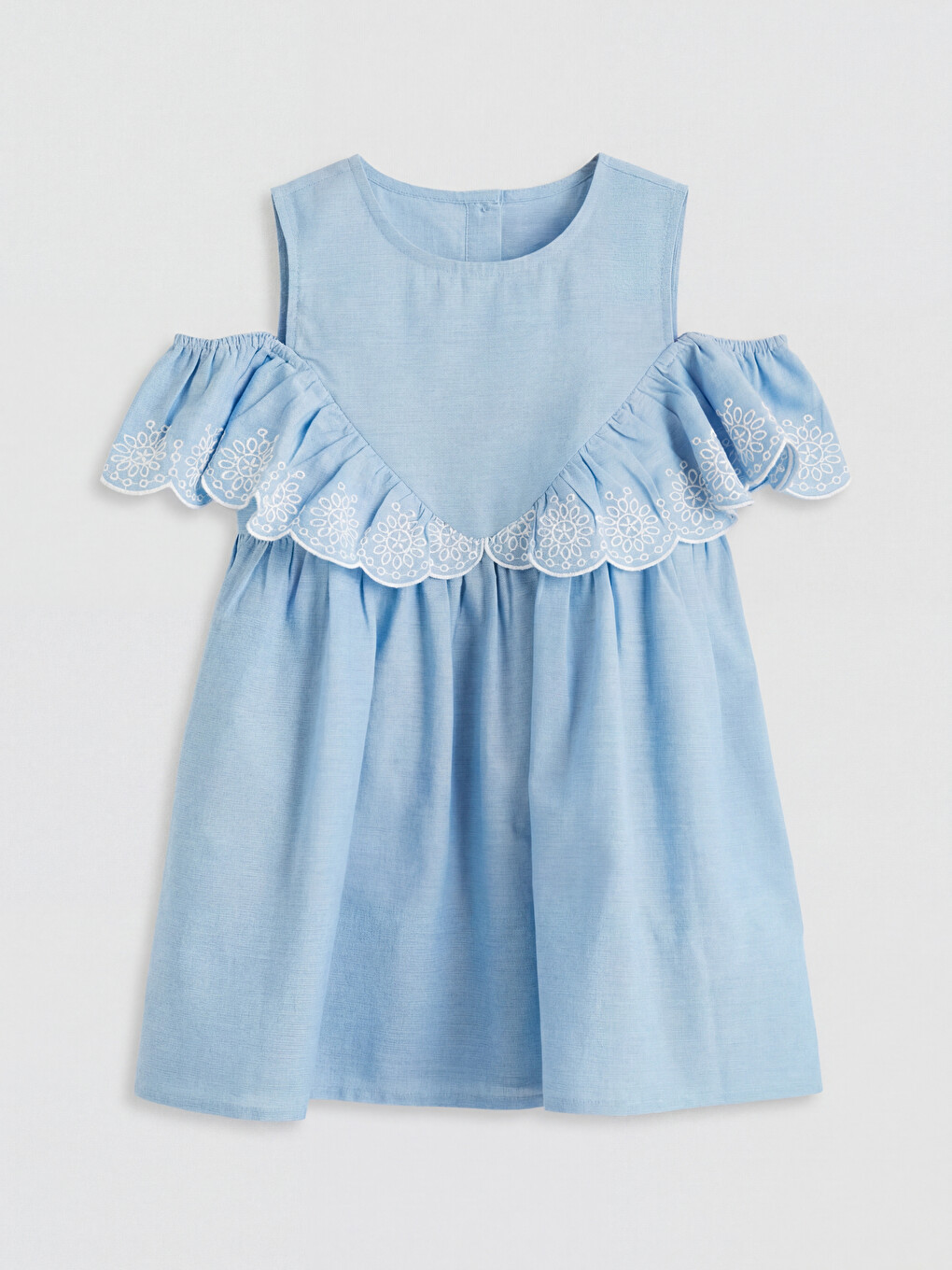 Mädchen Blau Kleid