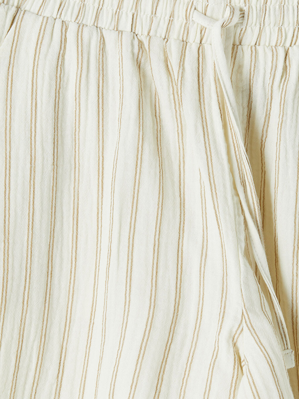 Elastic Waist Striped Women's Muslin Shorts-6