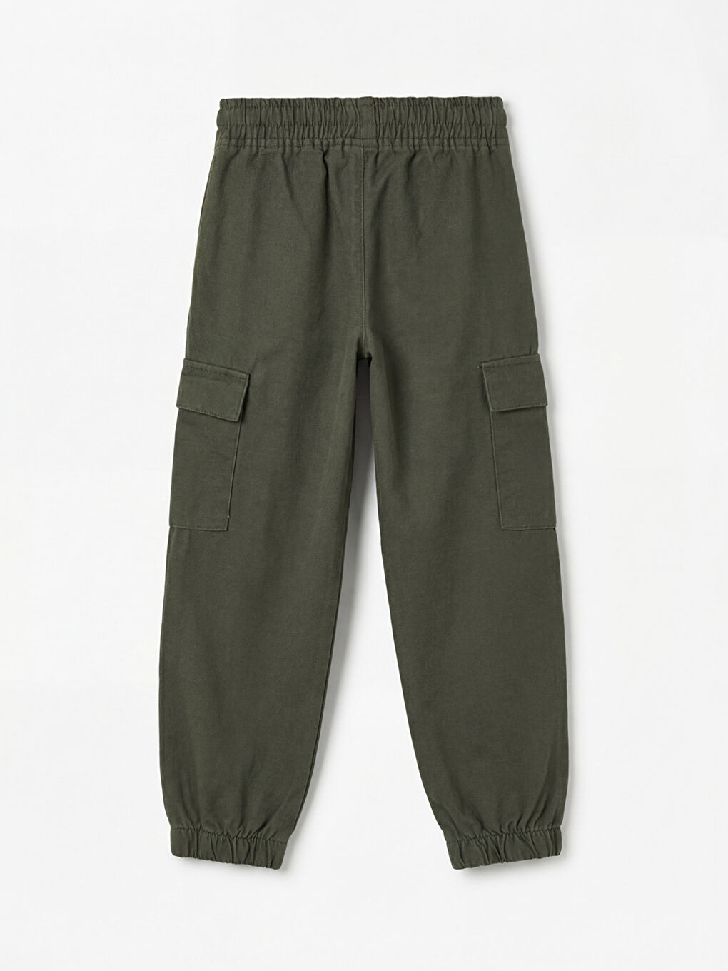 Haki Beli Lastikli Erkek Çocuk Jogger Kargo Pantolon-1