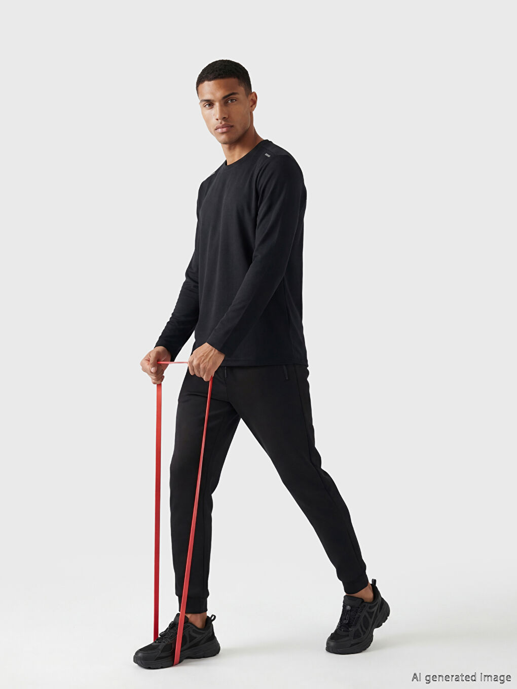 بنطال رياضي رجالي بقصة عادية