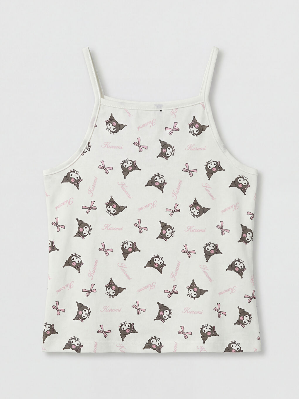 Pembe İp Askılı Kuromi Baskılı Kız Çocuk Atlet-1