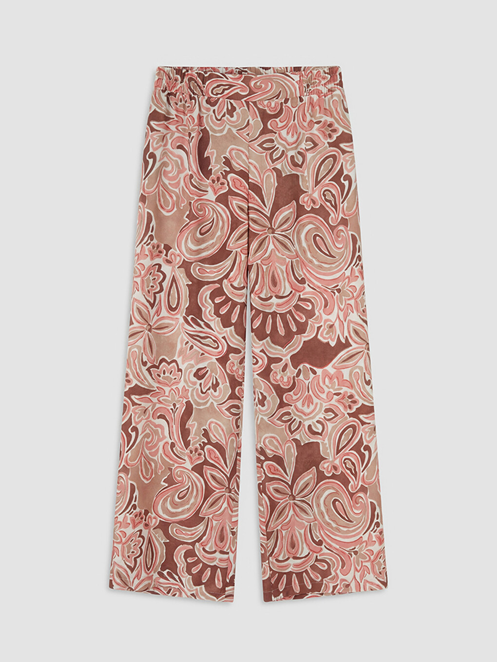 Elastic Waist Patterned Women's Trousers-4
