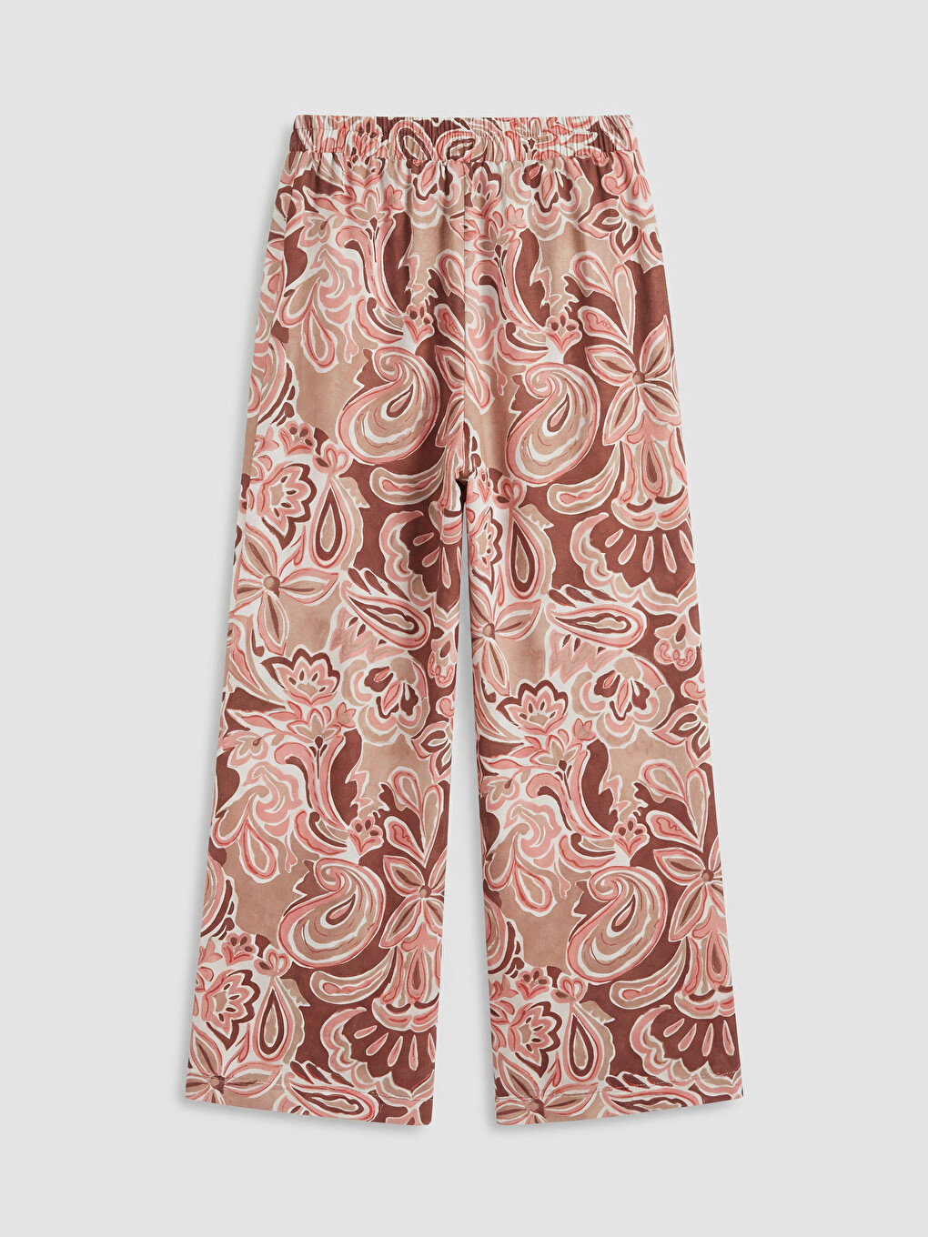 Elastic Waist Patterned Women's Trousers-5