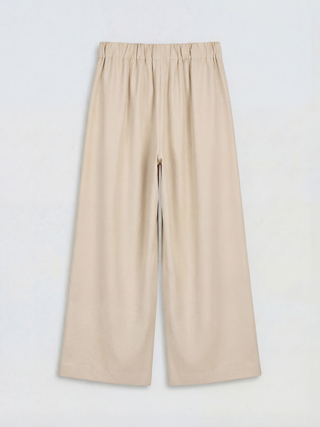 Gri Wideleg Pileli Kız Çocuk Gabardin Pantolon-1