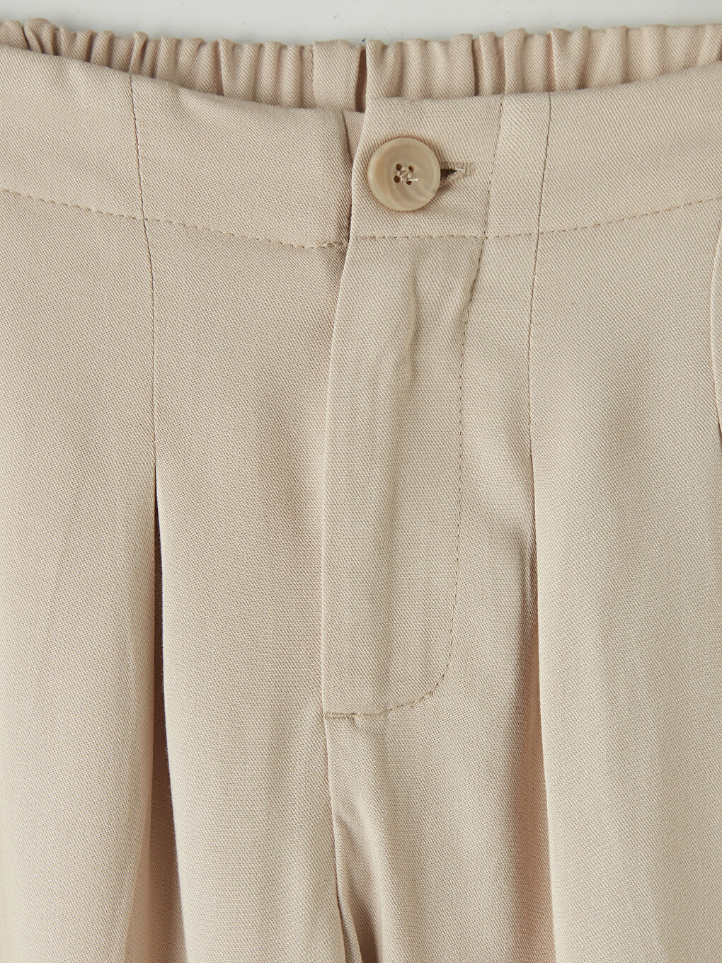 Gri Wideleg Pileli Kız Çocuk Gabardin Pantolon-2