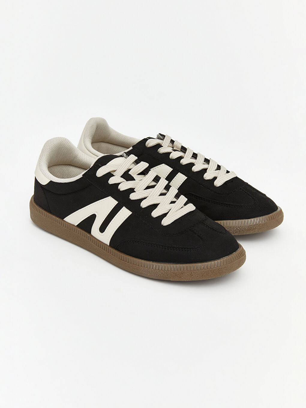 Siyah Kauçuk Tabanlı Süet Görünümlü Erkek Sneaker