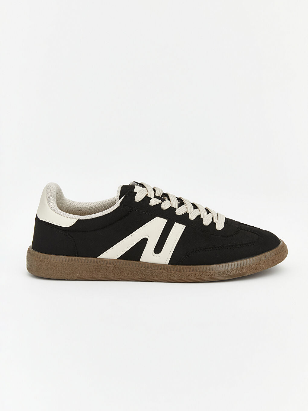 Siyah Kauçuk Tabanlı Süet Görünümlü Erkek Sneaker-1