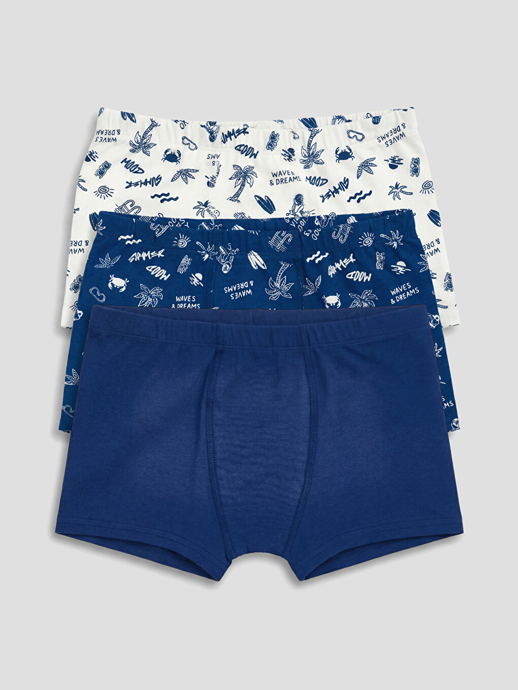 Ekru Erkek Çocuk 3'lü Boxer-5