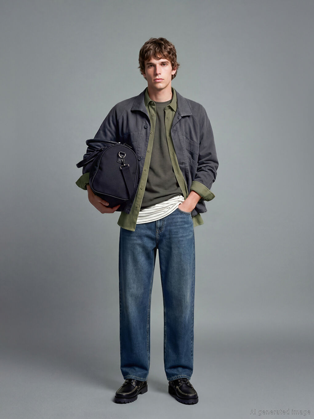 İndigo Loose Fit Erkek Jean Pantolon