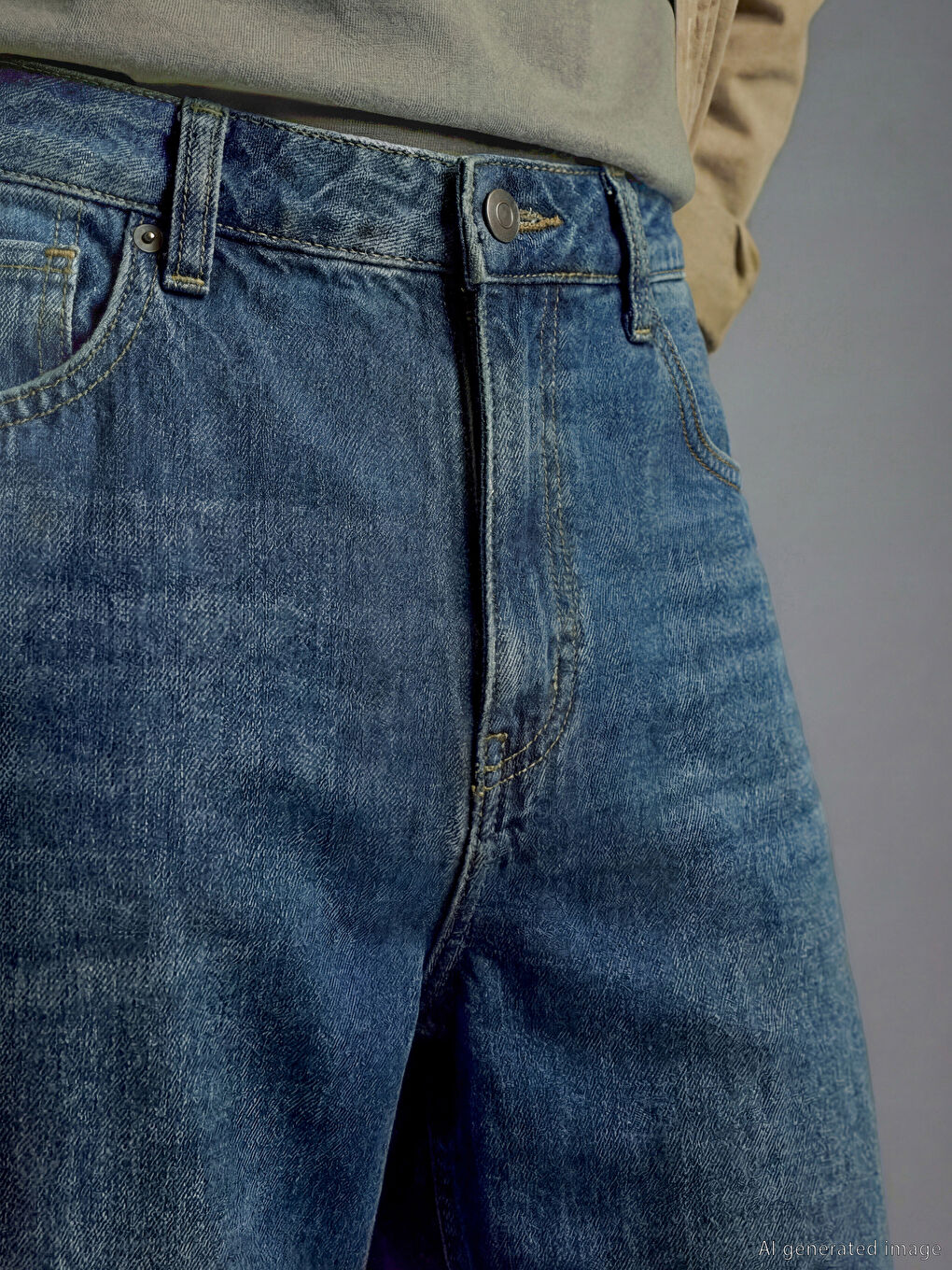 İndigo Loose Fit Erkek Jean Pantolon-1