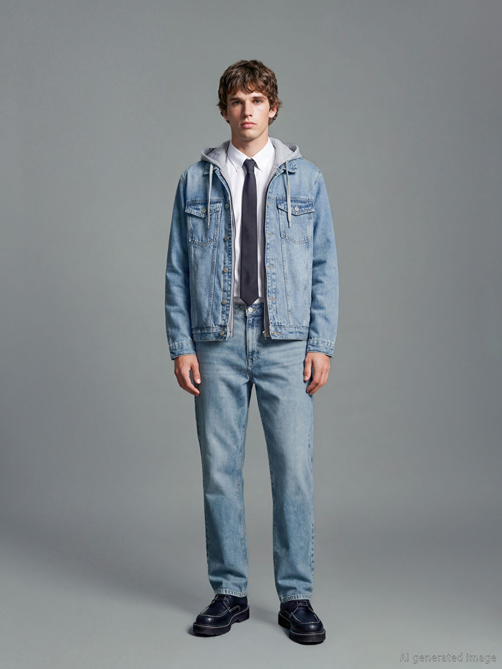 İndigo Straight Fit Erkek Jean Pantolon-1