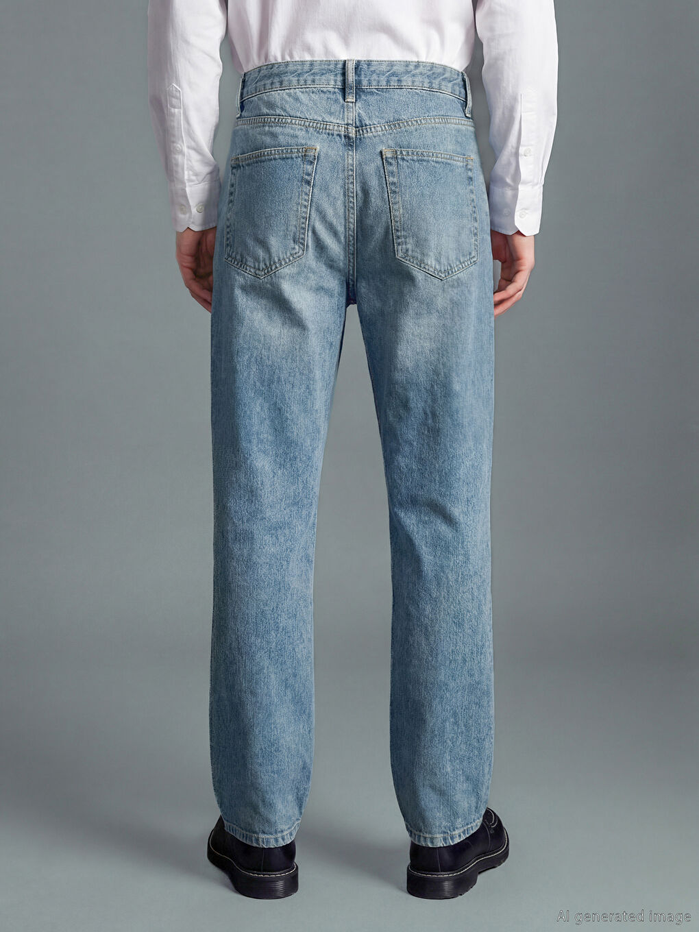 İndigo Straight Fit Erkek Jean Pantolon-3