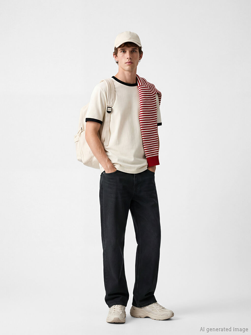 Siyah Flare Erkek Jean Pantolon