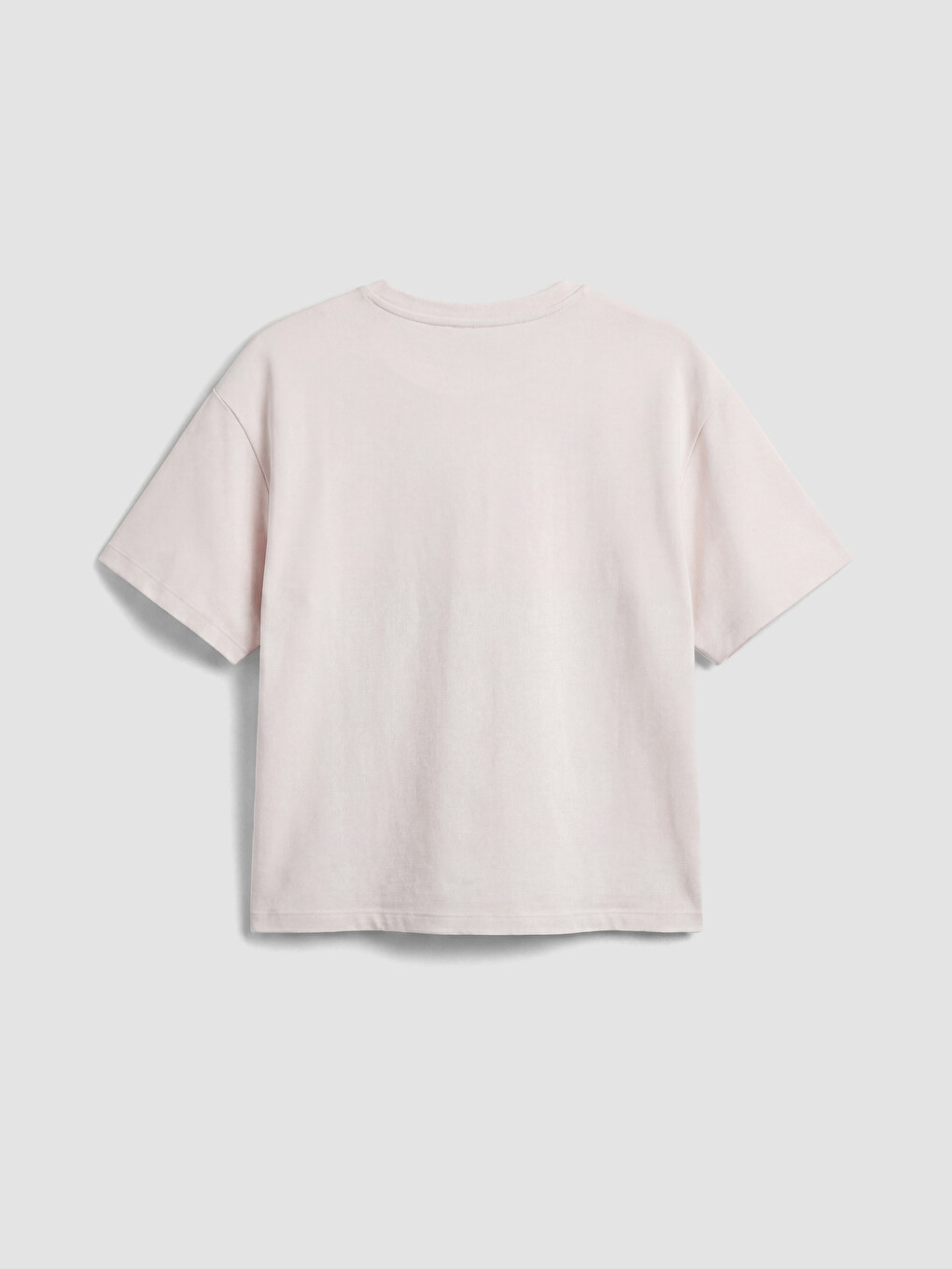 Pembe Bisiklet Yaka Soft Touch Kadın Tişört-2