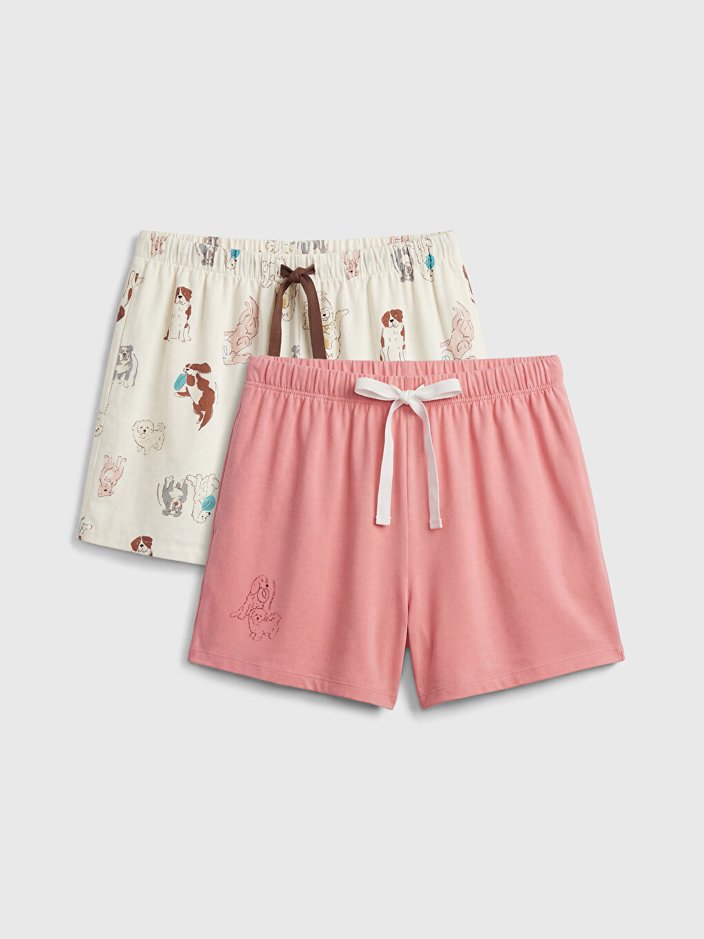 Ekru Baskılı Kadın Pijama Altı 2'li-9