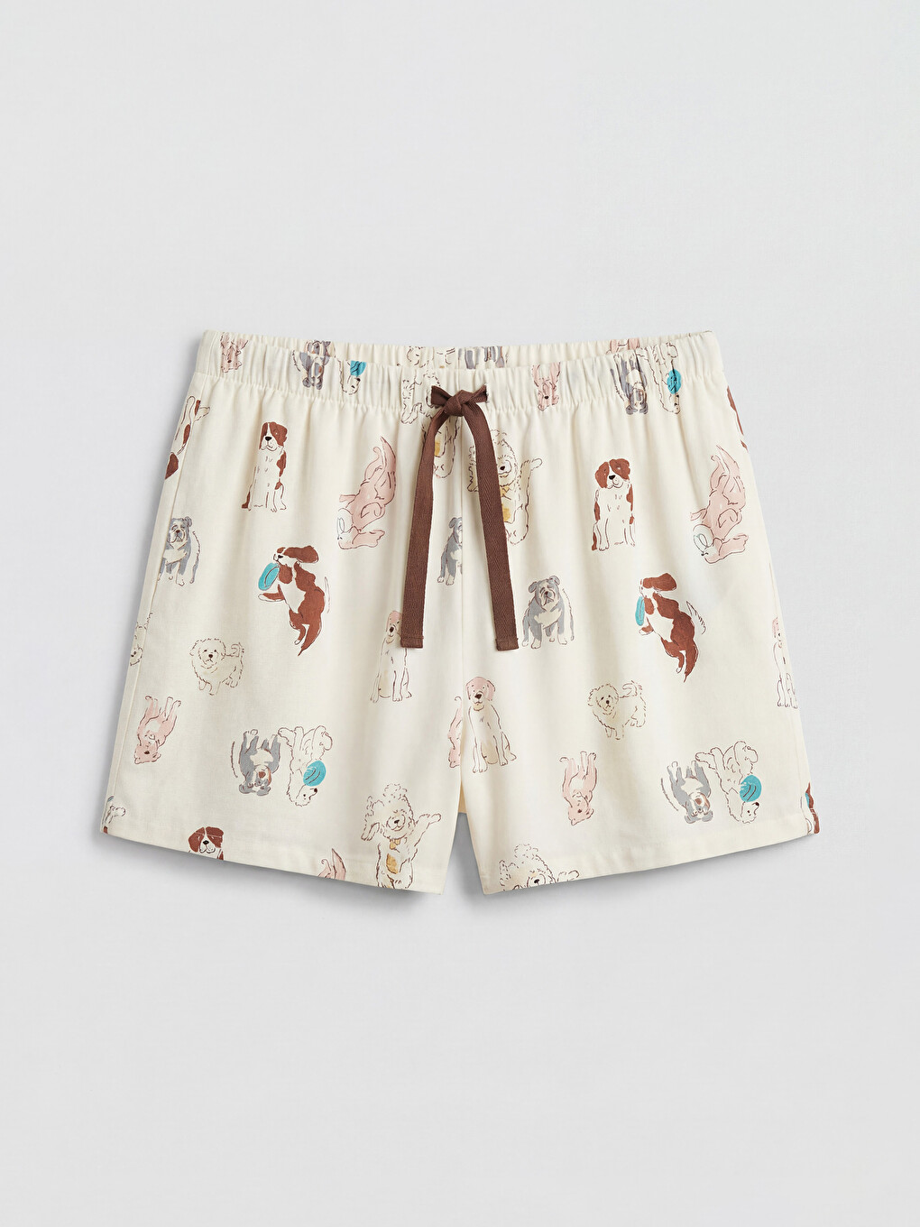 Ekru Baskılı Kadın Pijama Altı 2'li-10