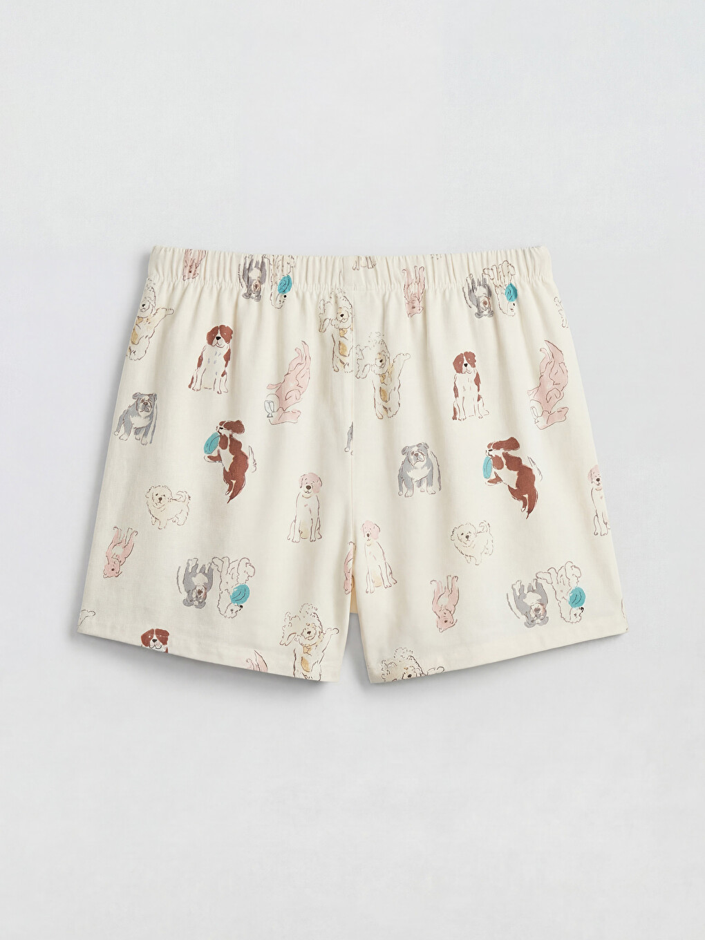 Ekru Baskılı Kadın Pijama Altı 2'li-11