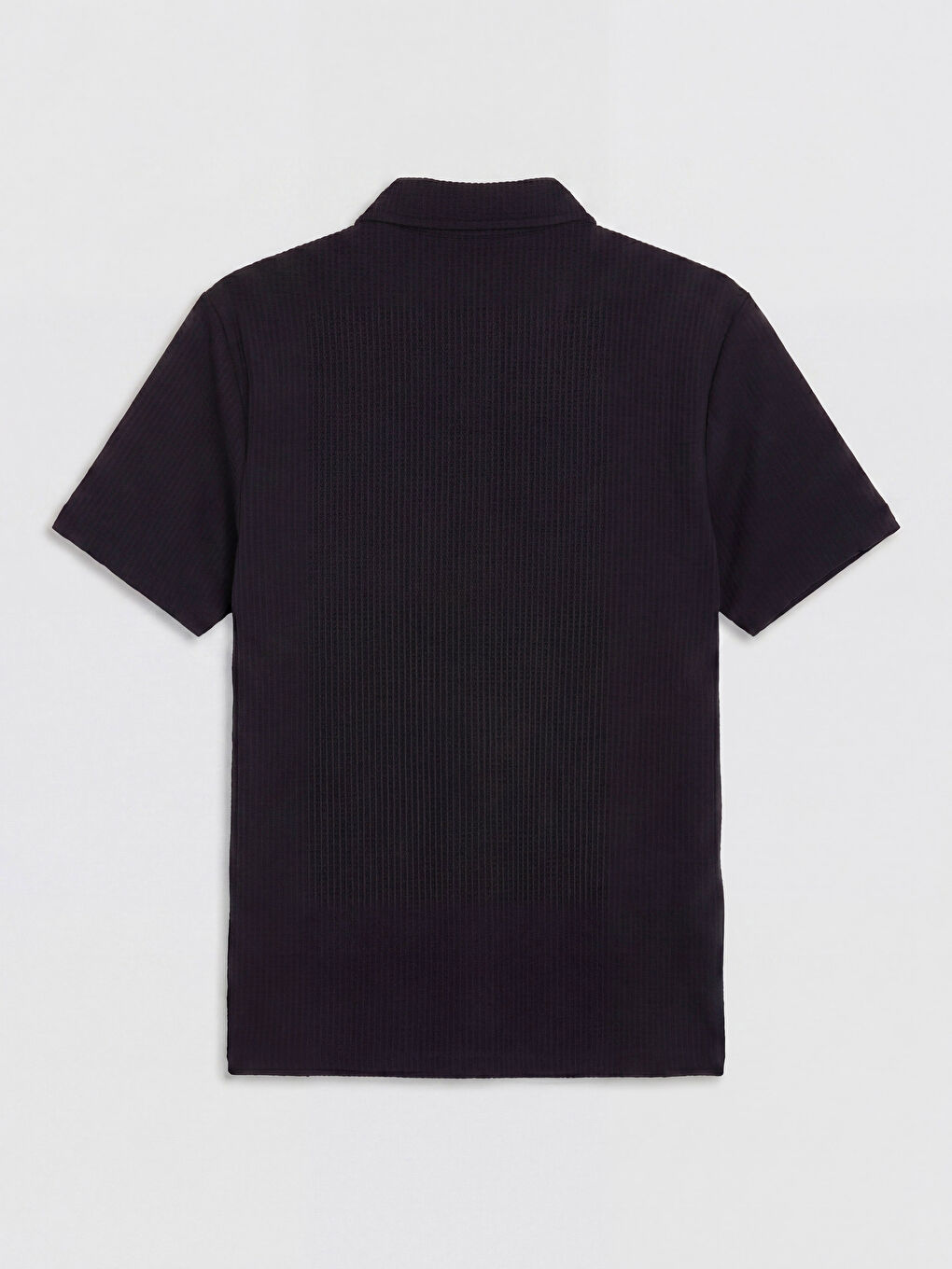 Siyah Polo Yaka Triko Erkek Tişört-1