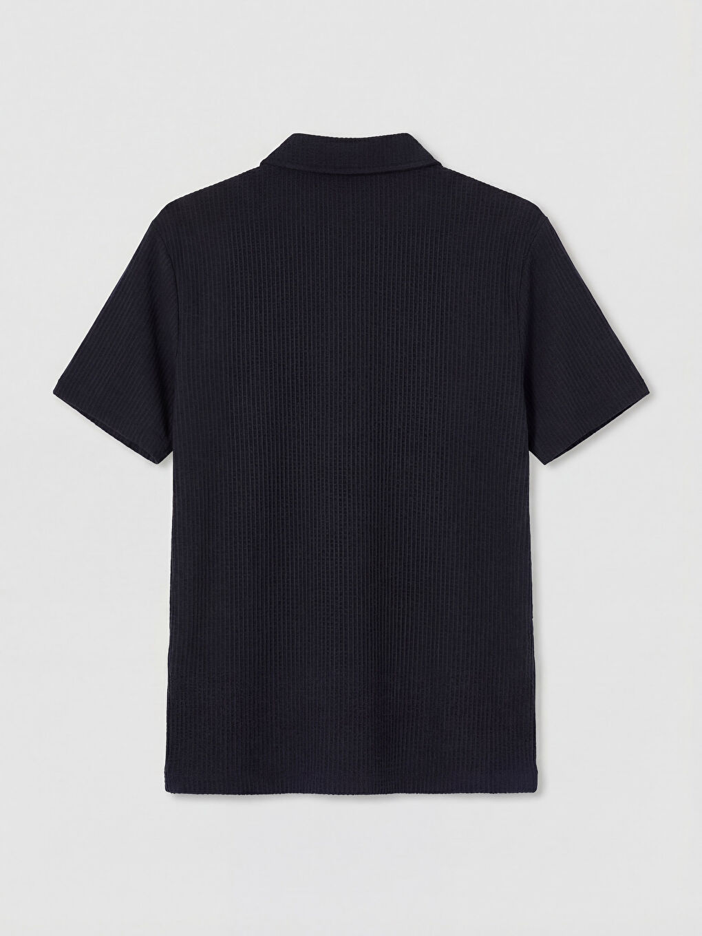 Lacivert Polo Yaka Triko Erkek Tişört-1